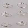 FashionJunkie4Life Sterling Silver Letter W Ring, Sizes 5-10, Initials Words