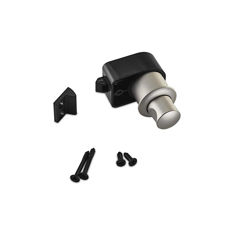 4 x Campia push lock furniture locks, stainless steel look,
