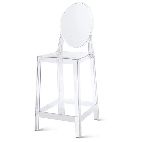 2xhome Transparent ghost bar stool 25",