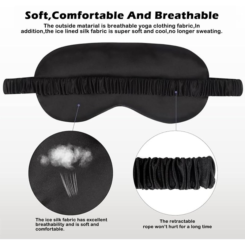 24Pcs Satin Eye Mask Silk Sleep Masks Silky Eyes Cover