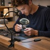 LED Magnifying Glass Lamp for Close Work – 5X/10X Lighted