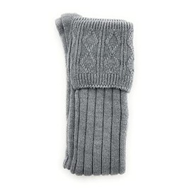 Tartan Tweeds Mens Scottish Wool Kilt Hose Socks Hand Made in Scotland (as8, numeric, numeric_4, numeric_7, regular, regular, Light Grey)