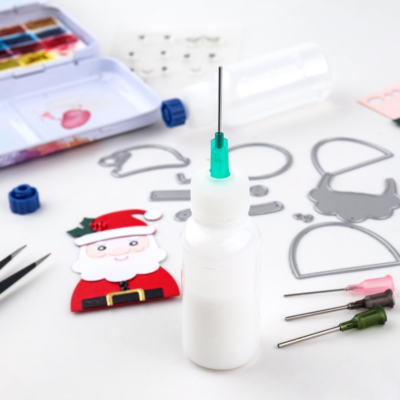 12PCS Glue Applicators Bottles,30ml Plastic Squeezable Dropper Bottles with Blunt