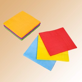 Cocktail Napkins, Jagrove 120 Pack 2 Ply Paper Beverage Napkins, Decorative Disposable Colorful Luncheon Dinner Napkins for Party Tableware Decoration, 6 Colors, 5X5 Inches Folded