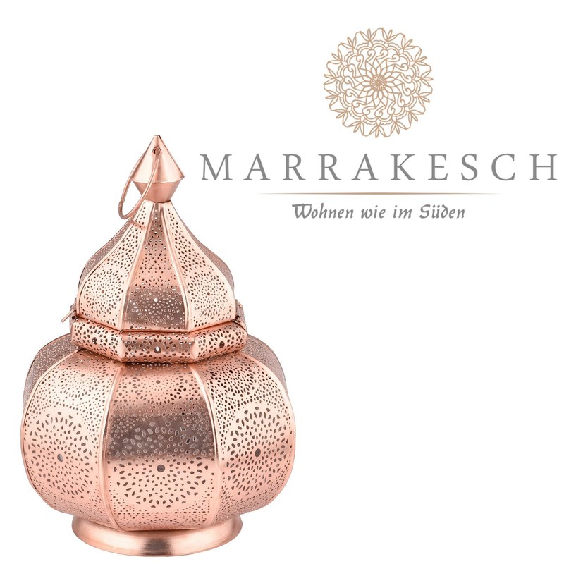 Lamisa Oriental Table Lamp Handmade Metal in Copper