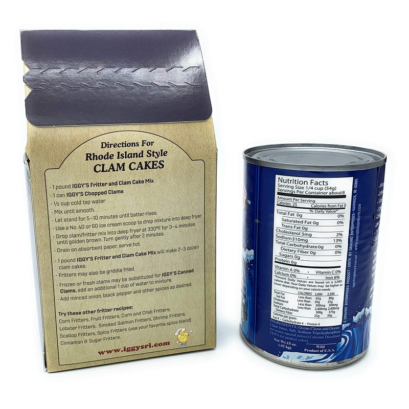 Iggy's Clam Cake Mix and Chopped Clams (Clam Cakes) NOW