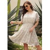 Nemidor Womens Casual Plus Size Summer Boho Chiffon Print Midi