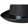 NJ Novelty - Black Derby Hat, 5" Tall Felt Bowler