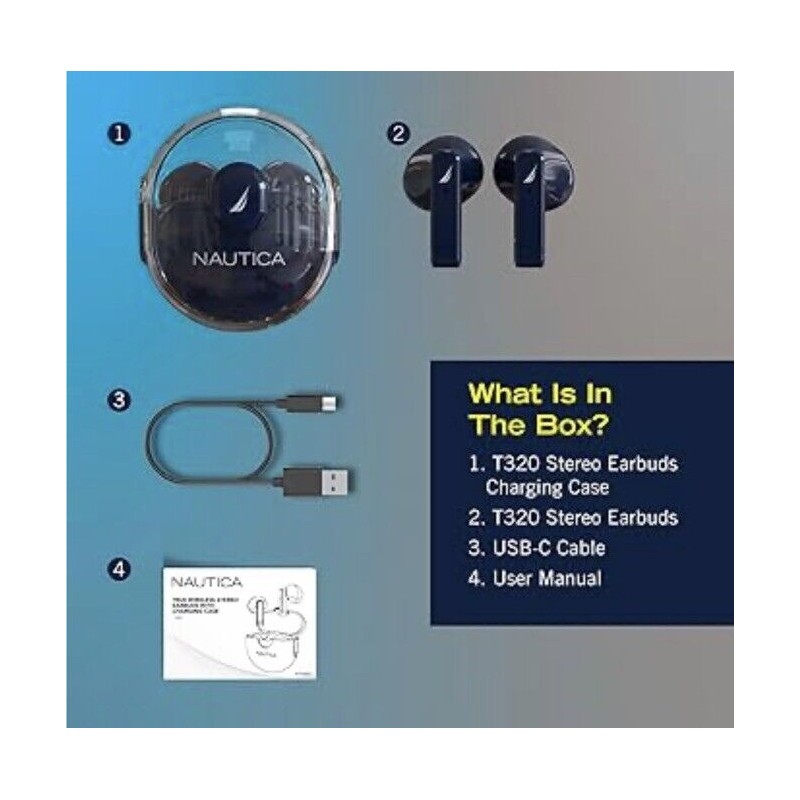 Nautica Buds - T320 True Wireless Stereo Earbuds+Chargi