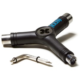[CCS] Skateboard Tool - All in One T Tool, Metal T Tool W/Grip File, or Y Tool W/Rethreader (Black Rethreader)