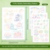 ACRNIGHEET 4 Sheets Colorful Water Soluble Embroidery Patterns Food Elements