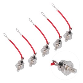 Forward Rectifier Diode Heat Dissipation Effect 40A 1200V Rectifier Diode Kit ZX40-12 with Red Wire 5 Pcs Electrolysis