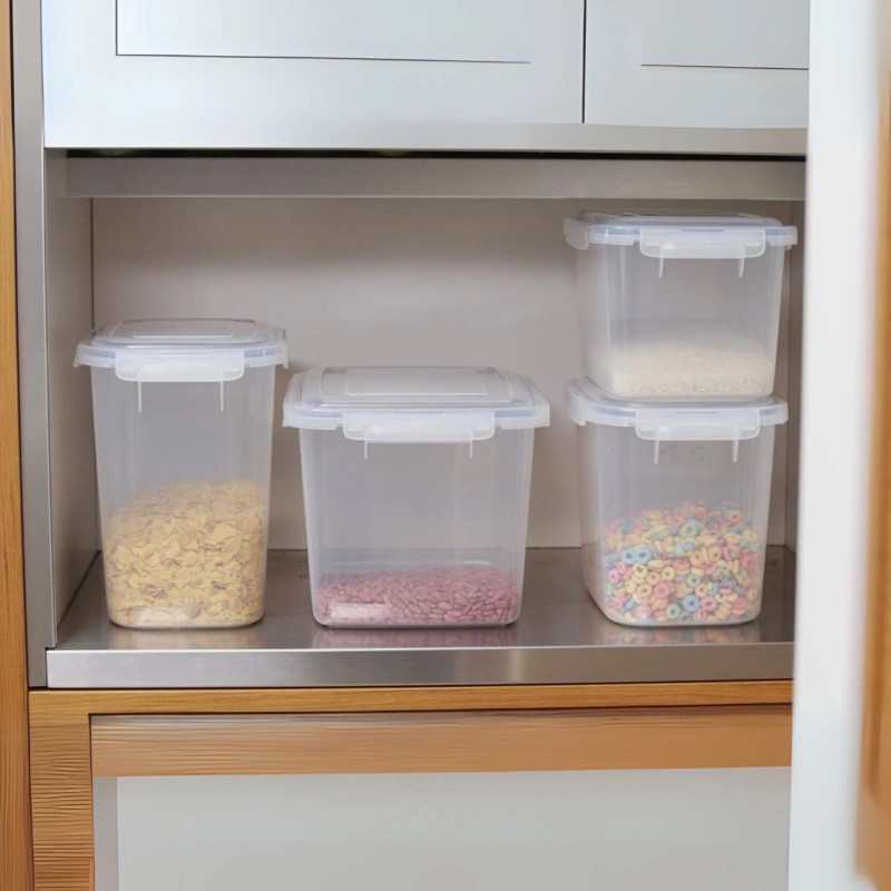 Lustroware Large Capacity Airtight Food Storage Container Set, 2.9 &