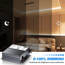 96W 24V Dimmable LED Driver for Lutron & Leviton Dimmer, Triac/ELV/MLV AC to DC Power Supply Transformer for LED Strip Light Dimmable, Constant Voltage Projects, UL&FCC-Listed, Class 2