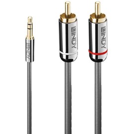 LINDY 35337 10m 3.5mm to Phono Audio Cable, Cromo Line