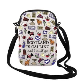 Scotland Makeup Bag Gift Edinburgh Gift Scotland is Calling and I Must Go Zipper Bag Gift for Scottish (Scotland CA Cr)
