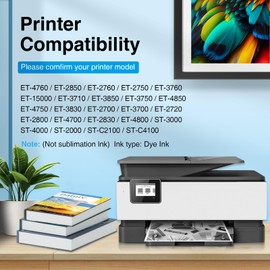 InkVibe Compatible 502 Ink Replacement for Epeson 2760 ET-2760 ET-2750 ET-3760 ET-4760 ET-3750 ET-4750 ET-3710 ET-15000 ET-3700-3Pack