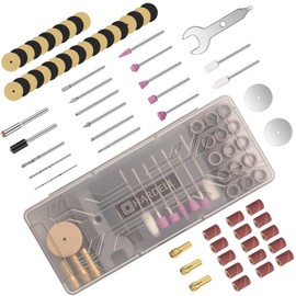 HARDELL 69 Pcs Rotary Tool Accessories Kit with 1.0/1.6/2.3mm Chucks for Small DIY Projects, Resin Cutting, Sanding, Grinding, Engraving, Polishing, Drilling