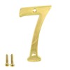 ZW Hardware A200 3 Inch Bright Brass House Number 7
