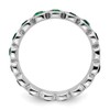 GemApex Eternity Ring Band 925 White Sterling Silver Stackable Expressions
