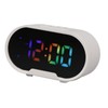 Digital Clock LED Alarm Big Digits Color Display Dimmable Adjustable