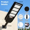 Solar Street Lights Outdoor Waterproof, 4-Pack LED Flood Lights with