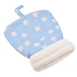 Roczential Cozy Warm Sleeping Bag for Cats Cozy Cat Winter Sleeping Bag 360 Degree Wrap Self Warming Plush Puppy Sleeping Nest (Blue)