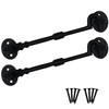 Cabin Hook and Eye Black Cast Iron Heavy Duty 200mm/8