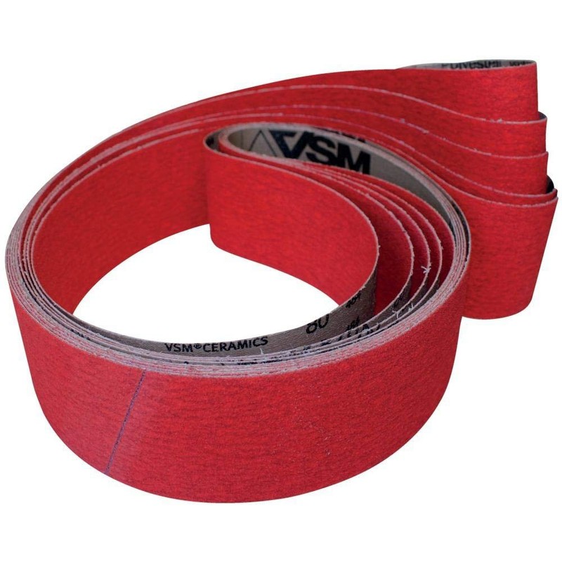 VSM 784437 Ceramic Grit 80 Abrasive Roll for Metal, Red,