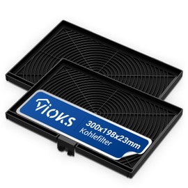 VIOKS Set of 2 Activated Carbon Filters Cooker Hood Filter 300 x 198 x 23 mm Replacement for Siemens LZ45510 DSZ4551 11025805 11008080 Cooker Hood Filter / Carbon Filter for Cooker Hoods