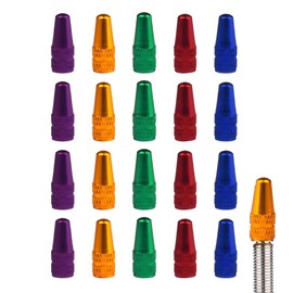 EIHI Set of 20 Valve Caps for Bicycles, French Aluminium Bicycle Valve Caps, Bicycle Tyre Valve Caps Set, Tyre Caps, French Cap, Dust Covers, b
