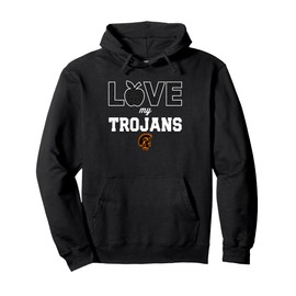 Homer Trojans Logo Love My Team HS Pullover Hoodie