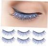 Baluue 5pairs False Lashes Rhinestones Dramatic Eyelashes for Eye-catching Makeup