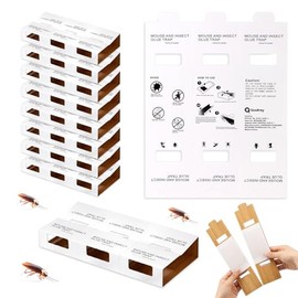 Qualirey Cockroach Glue Traps 30 Pack (90 Strips) with Wood Grain Lure, Adhesive Killer Glue Boards 1 Large Roach Bait Traps Indoor Sticky or 3 Small Cricket & Bug Catcher Non-Toxic for Home Garage