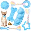 6 Pack Dog Chew Toys Set, Puppy Teething Toys, Blue