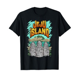 Jeju Island - South Korea - Dol Hareubang Statues - Vintage T-Shirt