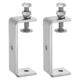 sourcing map 2Pcs Stainless Steel C Clamps 100mm Wide Jaw Opening Small Metal U Clamp for Woodworking Welding Building Household Mounting