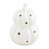 Mud Pie White Pumpkin Light Up Sitter, 4.75" x 3.75"
