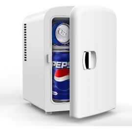 PERSONAL CHILLER 4L Mini Fridge 6 Can Portable Cooler & Warmer Compact Refrigerators