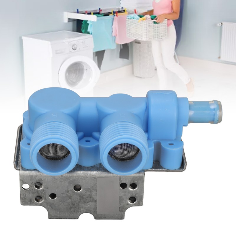 Water Inlet Valve Blue Double Head PP Washer Water Inlet