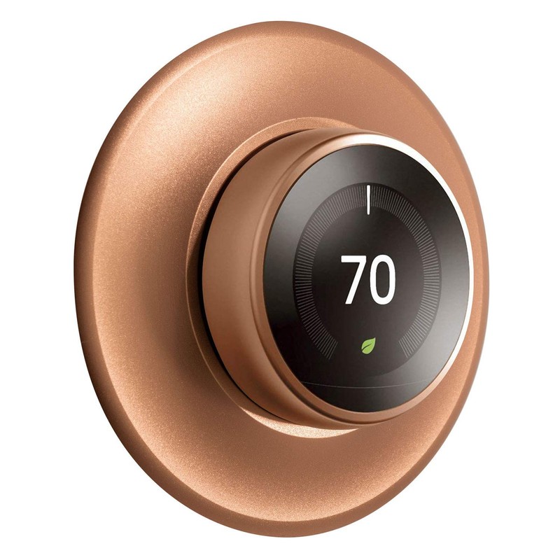 POPMAS Copper Metal Wall Plate for Nest Learning Thermostat 3rd