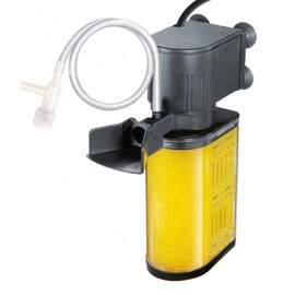 Aquarium Filter for 20-50 Gallons, Ultra-Quiet Fish Tank Filters Biochemical Filtration 200GPH Powerful Pump Submersible Sponge Filter for Large Fish & Turtle Tanks Water Clear Air Supply (13W)