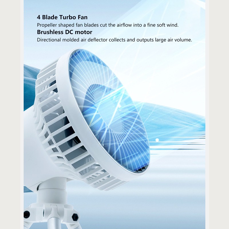 Outdoor Camping Fan 2000mAh Mini Outdoor Multifunctional Camping Tripod Fan