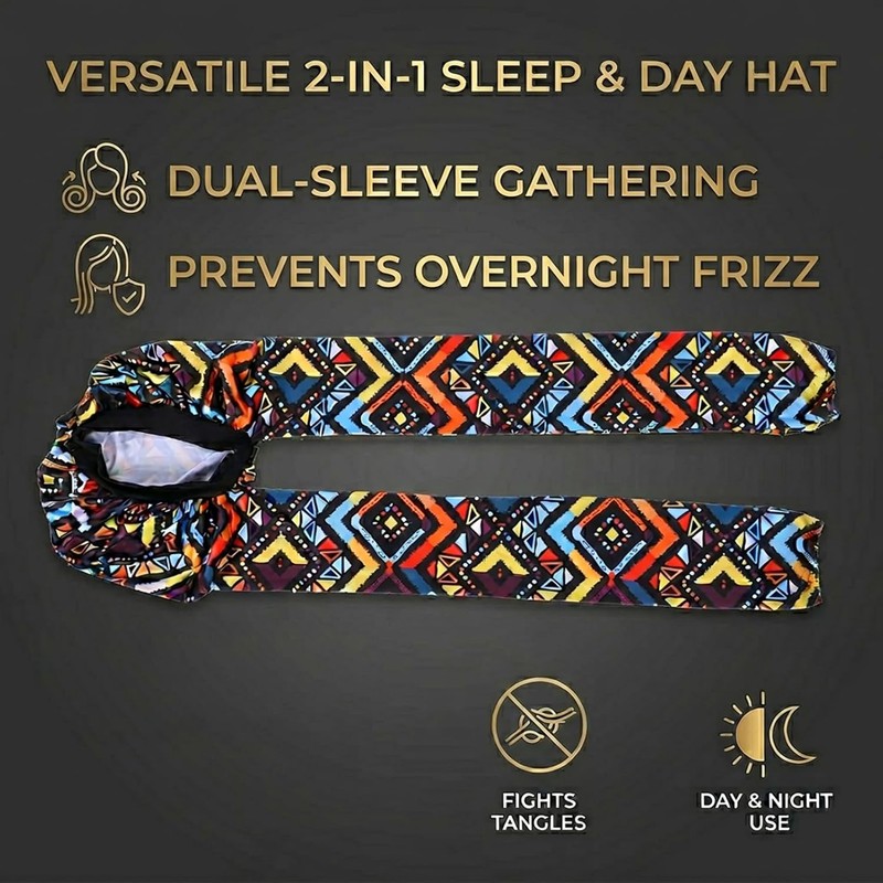 ZJchao Gorro de Satén Samurai para Cabello Largo, Gorro 2