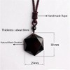 RMYSUM Black Obsidian Star of David Hexagram Protection Necklace,Talisman Amulet