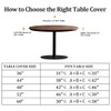 Yesad Round Fitted Tablecloth with Elastic, Waterproof Table Protector for