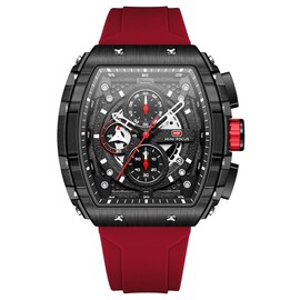 Mini Focus Mens Watches 3ATM Waterproof Chronograph Movement Watches with Silicon Strap