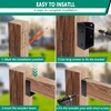 VoTwoofv Deck Railing Brackets Connectors 12Pcs,U-Shaped Concealed Brackets for 2"x4"(Actual:1.5"x3.5")