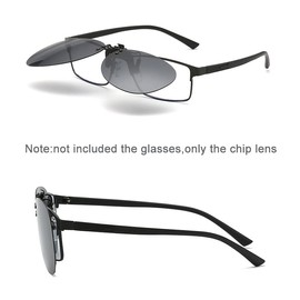 SagaSave Polarized Clip-On Sunglasses, UV400 Sunglasses Polarized Lenses Clip, Anti-Glare Flip-Up Function Style, Day-Use And Night-Use, Men Women, Driving, Fishing, Outdoor, Green