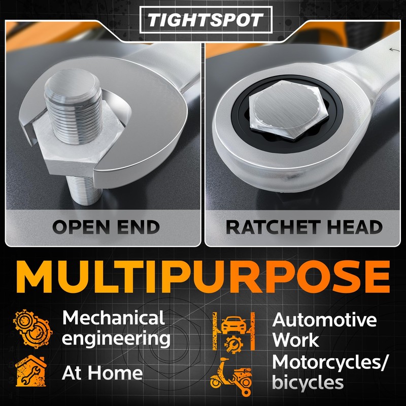 TIGHTSPOT 1-1/2 Inch Ratchet Combination Wrench with Precision Movement and